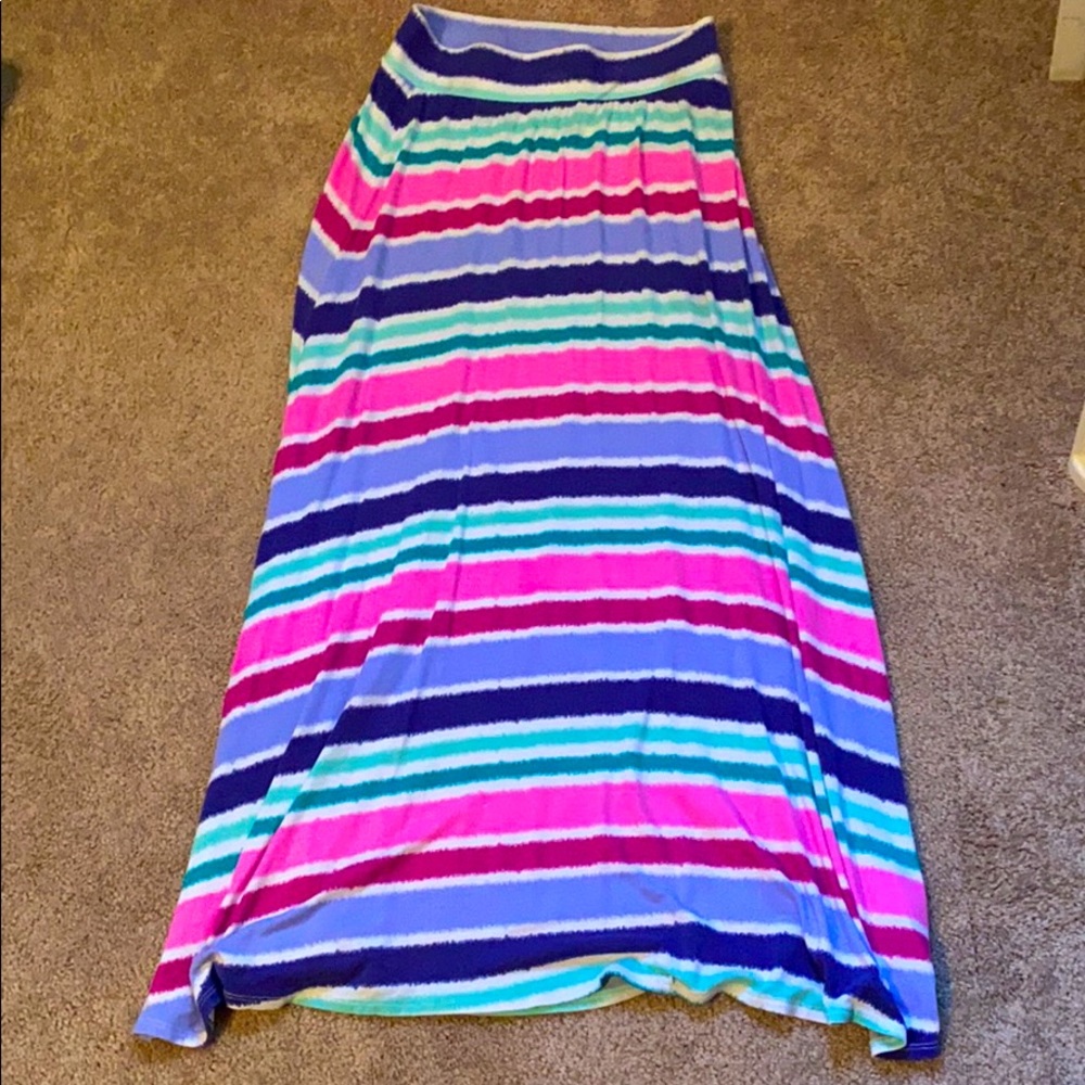 long rainbow skirt